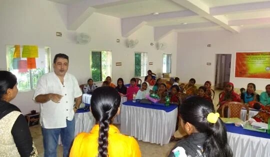 MANT team conducting a training session with marginalized women